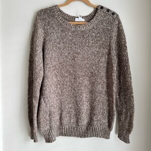 St. John's Bay Heathered Brown Crew Neck Sweater